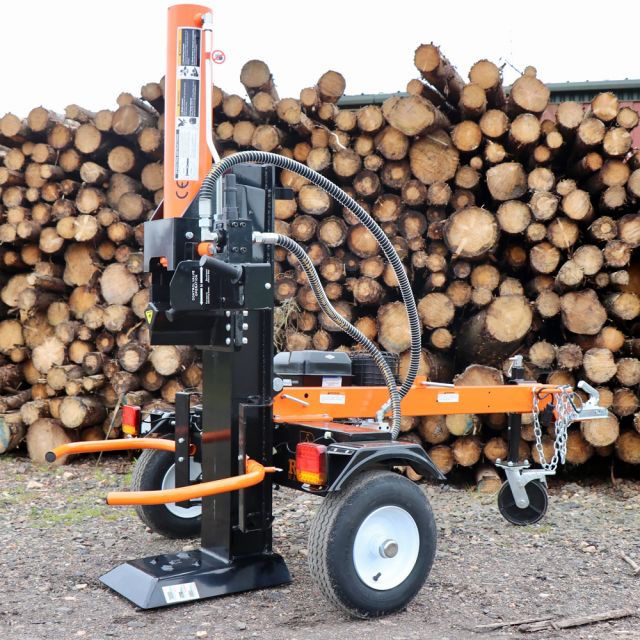 Rock 35 Ton Venom Pro-Elite Vertical & Horizontal Towable Petrol Log Splitter 