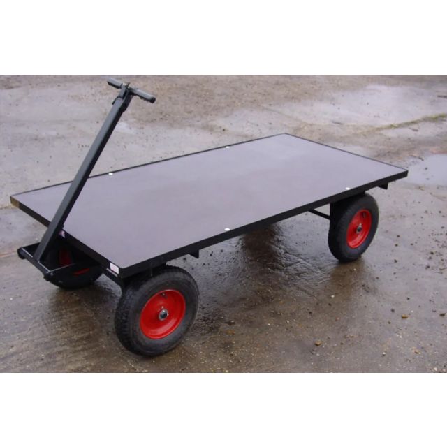 SCH FBT3 72" Long Four Wheel Flat Bed Trailer
