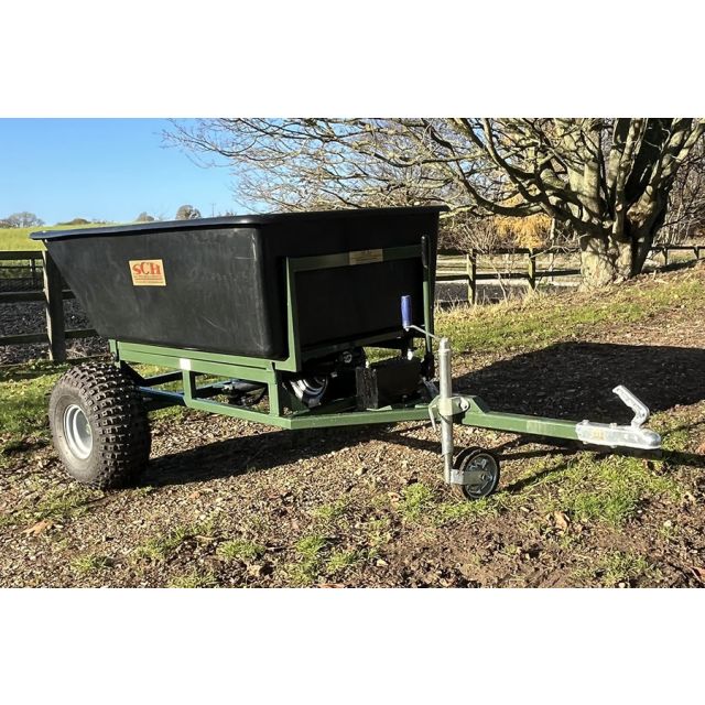 SCH LCPTP Large 750kg Capacity Plastic Tipping Trailer with Manual Hydraulic Tip