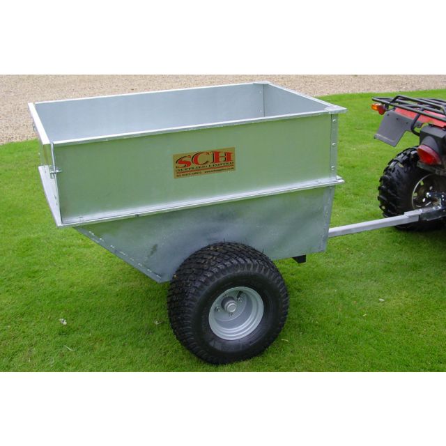 SCH QDGT 500kg Large Capacity Galvanised Tipping Trailer with Flotation Wheels