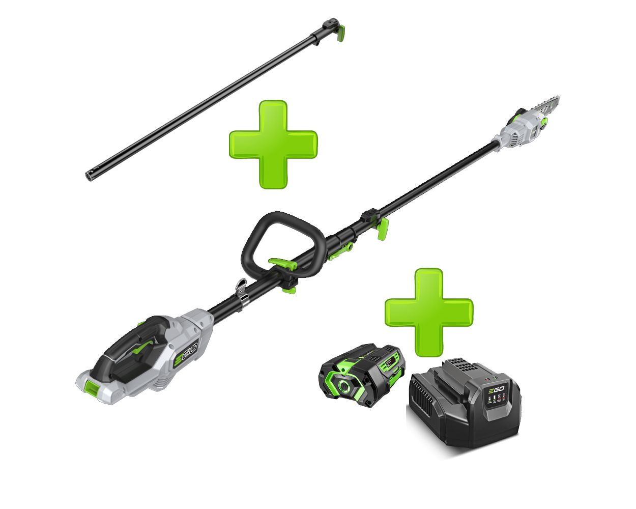 EGO Power+ PS1003E 56V Cordless Telescopic Pole Saw Kit + EP1000 1m