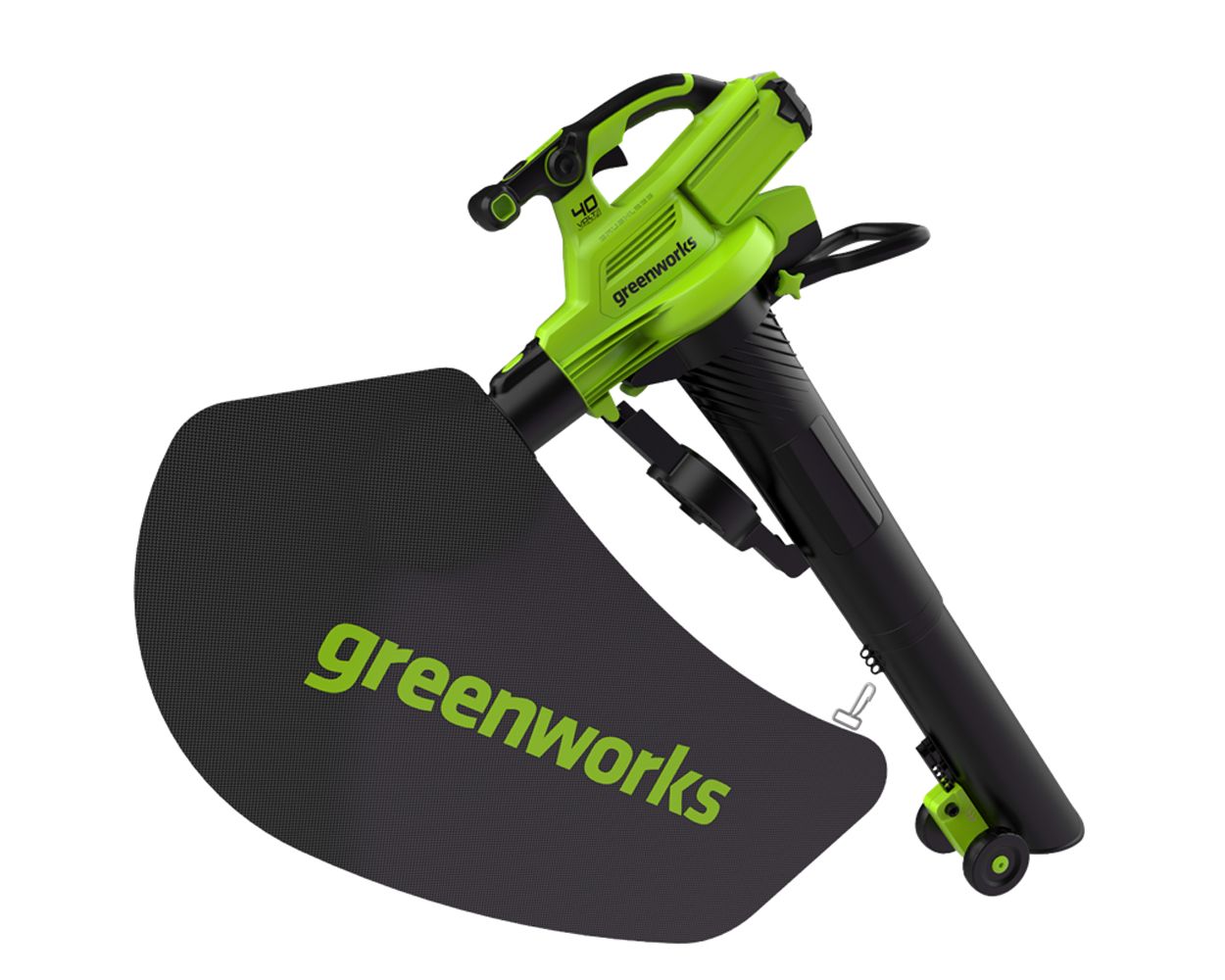 USBグリーン2 GreenWorks GD40BVIIK2X G-MAX DigiPro 40V Cordless Blower / Vacuum